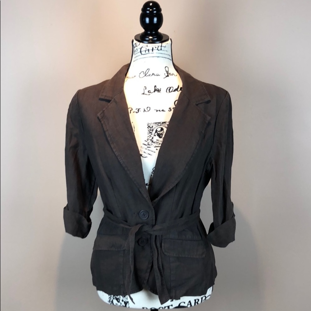 Juicy Couture Brown Linen Blazer